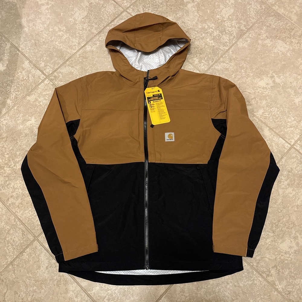 Carhartt Jacket Storm Defender OJ5751-M Lightweight Relaxed Brown/Black Size M